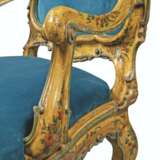 A PAIR OF ITALIAN POLYCHROME-DECORATED 'LACCA' ARMCHAIRS - photo 3