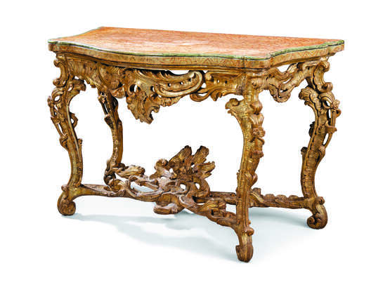AN ITALIAN SILVER-GILT VARNISHED 'MECCA' CONSOLE TABLE - Foto 2