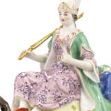 Meissen Porcelain Factory. A PAIR OF MEISSEN PORCELAIN FIGURES OF A SULTAN AND SULTANA RIDING ON ELEPHANTS - photo 4