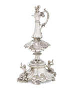 Barnard Brothers. A VICTORIAN SILVER EWER AND STAND