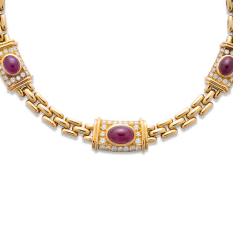 Cartier. CARTIER RUBY AND DIAMOND NECKLACE, BRACELET AND EARRING SUITE - photo 4