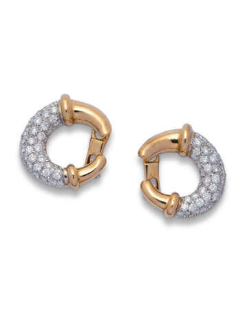 NO RESERVE - DIAMOND AND GOLD EARRINGS - фото 1
