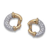NO RESERVE - DIAMOND AND GOLD EARRINGS - Foto 1