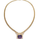 AMETHYST AND DIAMOND PENDENT NECKLACE - Foto 1