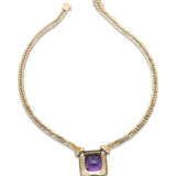 AMETHYST AND DIAMOND PENDENT NECKLACE - Foto 2