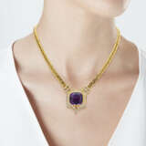 AMETHYST AND DIAMOND PENDENT NECKLACE - Foto 4