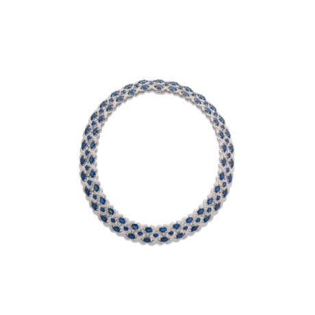 Bolin. SAPPHIRE AND DIAMOND NECKLACE, BRACELET AND EARRING SUITE - Foto 2