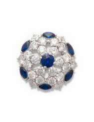 NO RESERVE - GRAFF SAPPHIRE AND DIAMOND 'SNOWFLAKE' RING