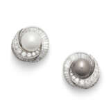 Adler. ADLER COLOURED CULTURED PEARL, CULTURED PEARL AND DIAMOND EARRINGS - фото 1