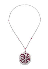 GRAFF RUBY AND DIAMOND PENDENT NECKLACE