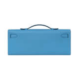 HERMÈS. A BLEU DU NORD SWIFT LEATHER KELLY CUT WITH GOLD HARDWARE - photo 3