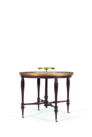 Weisweiler, Adam. A LATE LOUIS XVI ORMOLU-MOUNTED AMBOYNA AND MAHOGANY TABLE A THE - photo 1