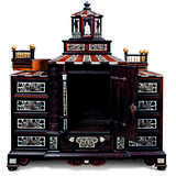 A PAIR OF GERMAN GILT-METAL MOUNTED EBONY AND IVORY MARQUETRY SNAKEWOOD AND WALNUT CABINETS - Foto 2