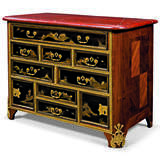 A REGENCE ORMOLU-MOUNTED AMARANTH AND CHINESE LACQUER COMMODE - фото 2