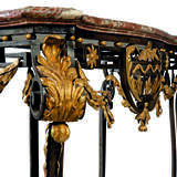 A LATE LOUIS XV GILT-TOLE AND WROUGHT IRON CONSOLE TABLE - photo 3