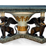 A NORTH ITALIAN PARCEL-GILT, SIMULATED MARBLE AND BRONZED CONSOLE TABLE - photo 1