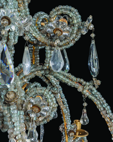 A NORTH ITALIAN GILT-METAL MOULDED AND CUT-GLASS TWELVE-LIGHT CHANDELIER - photo 3