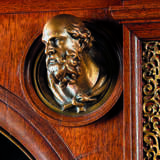Lievre, Edouard. A LARGE FRENCH ORMOLU AND MARBLE-MOUNTED MAHOGANY BOOKCASE - Foto 3