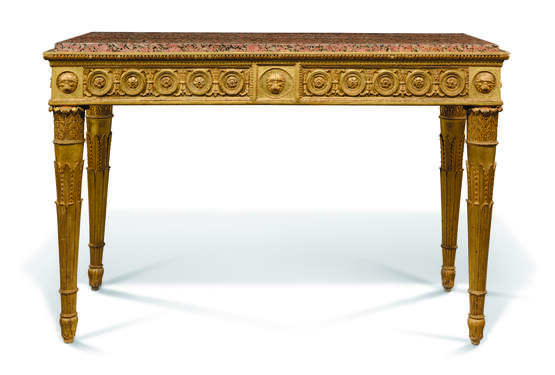AN ITALIAN NEOCLASSICAL GILTWOOD CONSOLE TABLE - photo 1