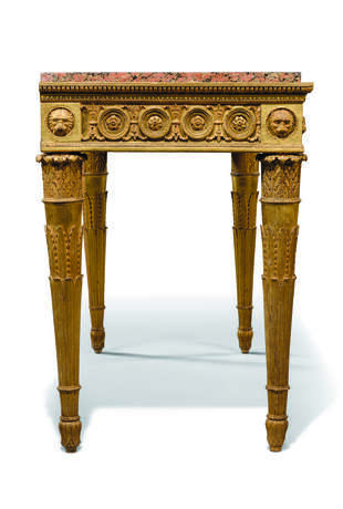 AN ITALIAN NEOCLASSICAL GILTWOOD CONSOLE TABLE - Foto 3