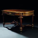Dasson, Henry. A FRENCH ORMOLU-MOUNTED AMARANTH, MAHOGANY, SYCAMORE AND BOIS SATINE PARQUETRY CENTRE TABLE - фото 1