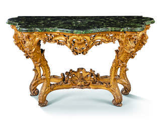 A NORTH ITALIAN GILTWOOD CONSOLE TABLE