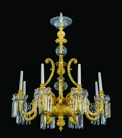 A FRENCH ORMOLU AND CUT-CRYSTAL GLASS TWELVE-LIGHT CHANDELIER - photo 2