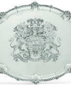 John Crouch. A GEORGE III SILVER TWO-HANDLED TRAY