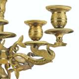 A PAIR OF LARGE EMPIRE ORMOLU AND TOLE-PEINT FIVE-LIGHT LAMPES BOUILLOTES - photo 2