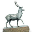 AN ELIZABETH II SILVER STAG - Prix ​​des enchères