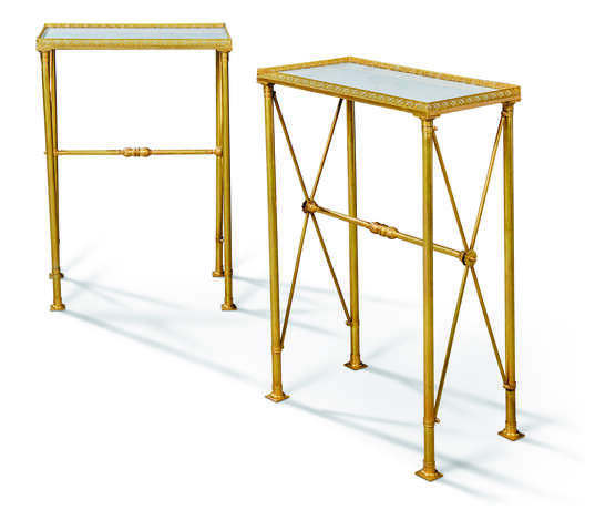 A PAIR OF NEOCLASSICAL ORMOLU AND WHITE MARBLE SIDE TABLES - фото 2