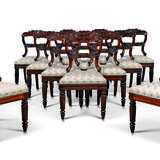 A SET OF TWELVE WILLIAM IV BRAZILIAN ROSEWOOD DINING-CHAIRS - фото 1
