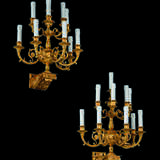 A SET OF FOUR FRENCH ORMOLU EIGHT-LIGHT WALL-APPLIQUES - Foto 3