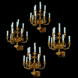 A SET OF FOUR FRENCH ORMOLU EIGHT-LIGHT WALL-APPLIQUES - photo 1