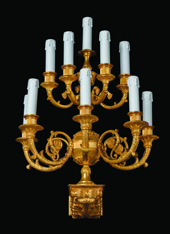 A SET OF FOUR FRENCH ORMOLU EIGHT-LIGHT WALL-APPLIQUES - photo 2