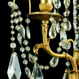 A PAIR OF FRENCH ORMOLU, CUT-GLASS, AND MALACHITE TWIN-LIGHT CANDELABRA - фото 2
