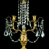 A PAIR OF FRENCH ORMOLU, CUT-GLASS, AND MALACHITE TWIN-LIGHT CANDELABRA - фото 4