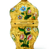 A GEORGE II ENAMELLED GOLD SCENT-BOTTLE CASE - photo 2