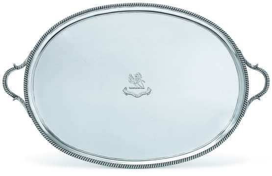 Fountain, William. A GEORGE III SILVER TWO-HANDLED TRAY - photo 1