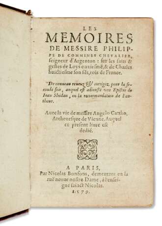 COMMYNES, Philippe de (1447-1511) - Foto 2