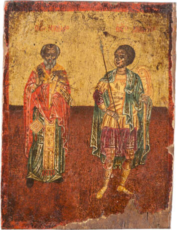 IKONE MIT DEN ZWEI HEILIGEN: NIKOLAUS UND DEMETRIOS - photo 1