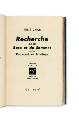 Char, Rene. CHAR, René(1907-1988) - Foto 2