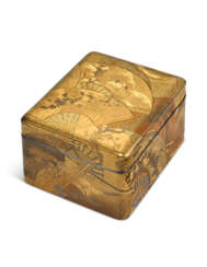 A LACQUER BOX (KOBAKO) WITH DESIGN OF SCATTERED FANSEDO PERIOD (17TH-18TH CENTURY)