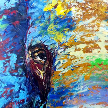Яркий слон Canvas on the subframe Painting knife Postmodern Cyprus 2020 - photo 3
