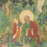 AN IMPORTANT AND FINELY PAINTED THANGKA OF LUOHAN KANAKAVATSA - Foto 1