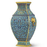 A SUPERB CLOISONNE ENAMEL ARCHAISTIC VASE, FANGHU - photo 1