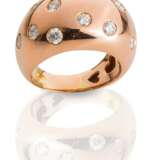 Rosegold-Ring mit Brillanten, - Foto 1
