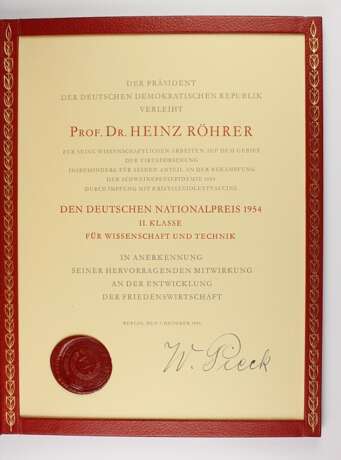 Deutscher Nationalpreis 1954, - Foto 1