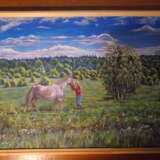 Gemälde „Große Liebe zu Pferden“, Hartfaserplatte, Acrylfarbe, Klassizismus, Landschaftsmalerei, Russland, 2018 - Foto 1