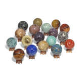 A DIVERSE GROUP OF EIGHTEEN AESTHETIC MINERAL SPHERES - photo 1